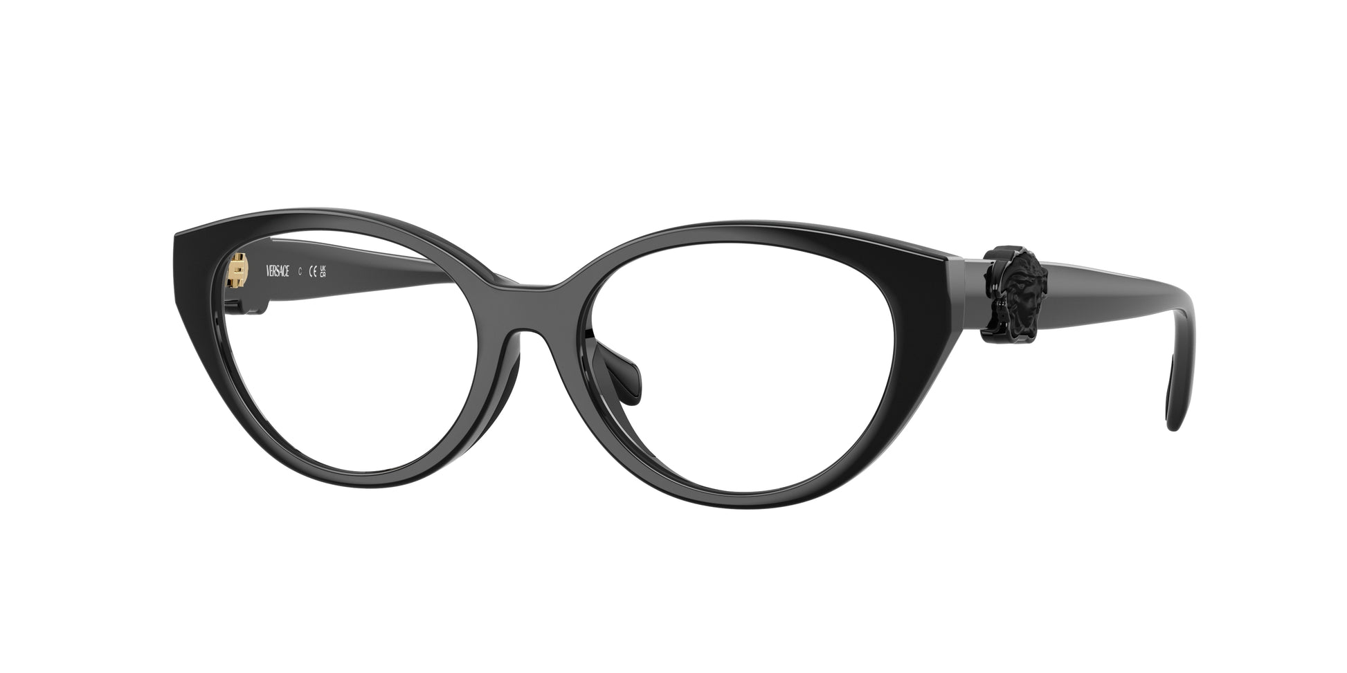 Versace Kids VK3010U Cat Eye Eyeglasses  GB1-Black 48-130-15 - Color Map Black