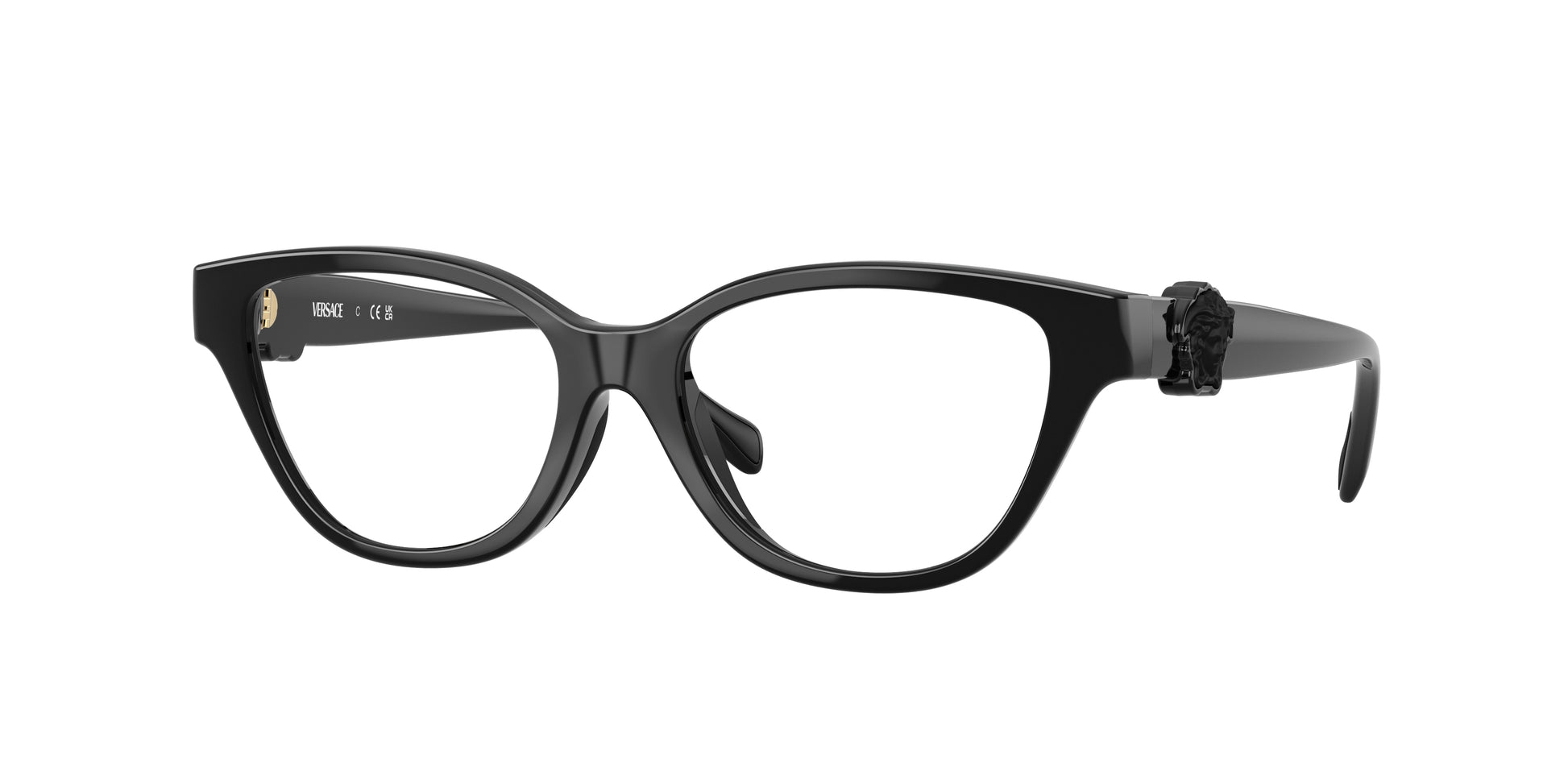 Versace Kids VK3011U Cat Eye Eyeglasses  GB1-Black 49-130-15 - Color Map Black