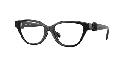 Versace Kids VK3011U Cat Eye Eyeglasses  GB1-Black 49-130-15 - Color Map Black