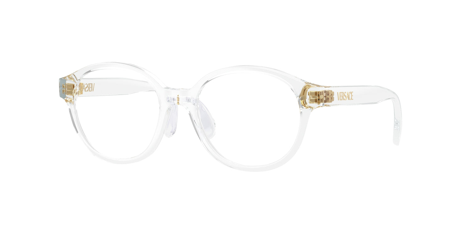 Versace Kids VK3012 Round Eyeglasses  148-Transparent Crystal 47-130-16 - Color Map Transparent