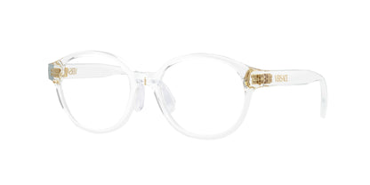 Versace Kids VK3012 Round Eyeglasses  148-Transparent Crystal 47-130-16 - Color Map Transparent