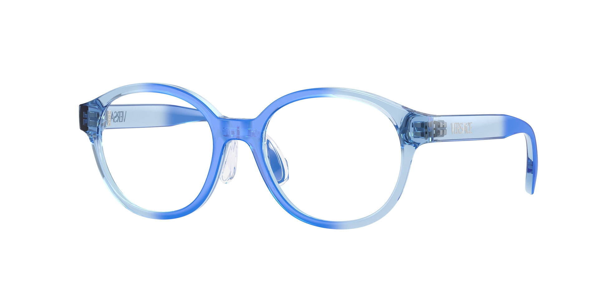 Versace Kids VK3012 Round Eyeglasses  5532-Gradient Royal Blue Pale Blue 47-130-16 - Color Map Blue