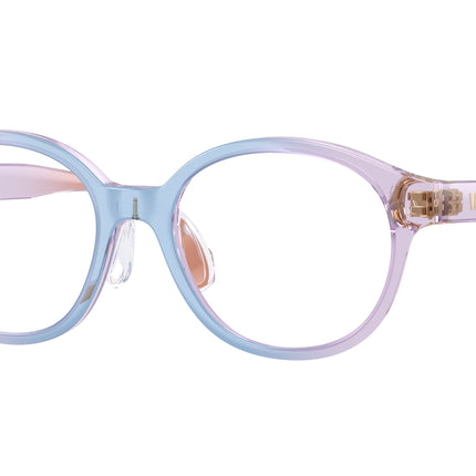 Versace Kids VK3012 Round Eyeglasses  5534-Gradient Pale Blue Lilac Orange 47-130-16 - Color Map Blue