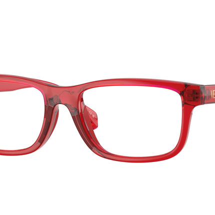 Versace Kids VK3013U Rectangle Eyeglasses  5533-Transparent Red 49-130-16 - Color Map Red