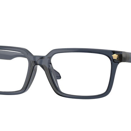 Versace Kids VK3015U Rectangle Eyeglasses  5548-Transparent Blue Navy 49-125-15 - Color Map Blue