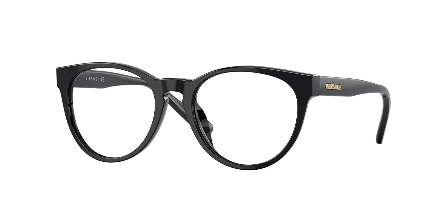 Versace Kids VK3321U Phantos Eyeglasses  GB1-Black 48-130-17 - Color Map Black