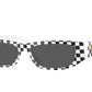 Versace Kids VK4002U Rectangle Sunglasses  540187-White/Black Chess 50-130-13 - Color Map White