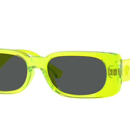 Versace Kids VK4003U Rectangle Sunglasses  547987-Yellow Fluo Transparent 47-130-15 - Color Map Yellow
