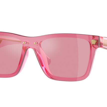 Versace Kids VK4004U Rectangle Sunglasses  53701T-Transparent Pink 28-130-128 - Color Map Pink