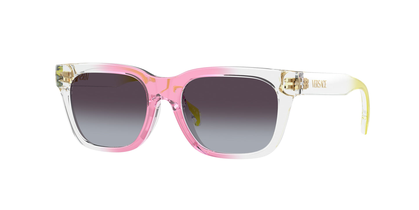 Versace Kids VK4006U Square Sunglasses  55318G-Gradient Pink Transparent Yellow 47-130-16 - Color Map Blue