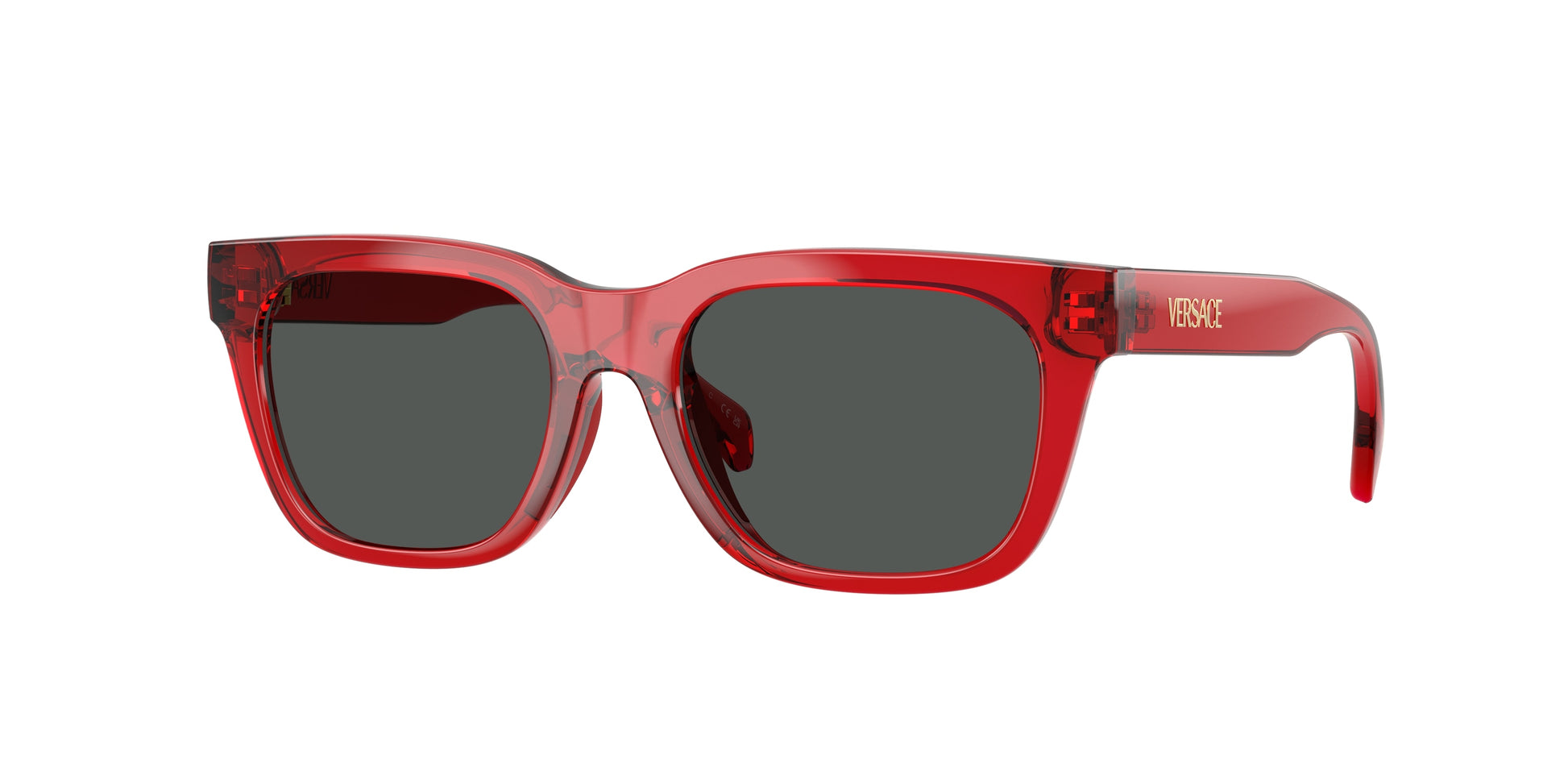 Versace Kids VK4006U Square Sunglasses  553387-Transparent Red 47-130-16 - Color Map Red