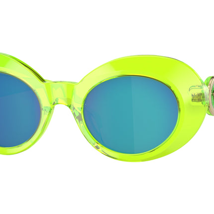 Versace Kids VK4428U Oval Sunglasses  537125-Transparent Fluo Green 45-130-20 - Color Map Green