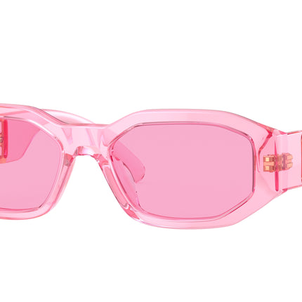 Versace Kids VK4429U Irregular Sunglasses  5370/5-Transparent Pink 48-130-16 - Color Map Pink