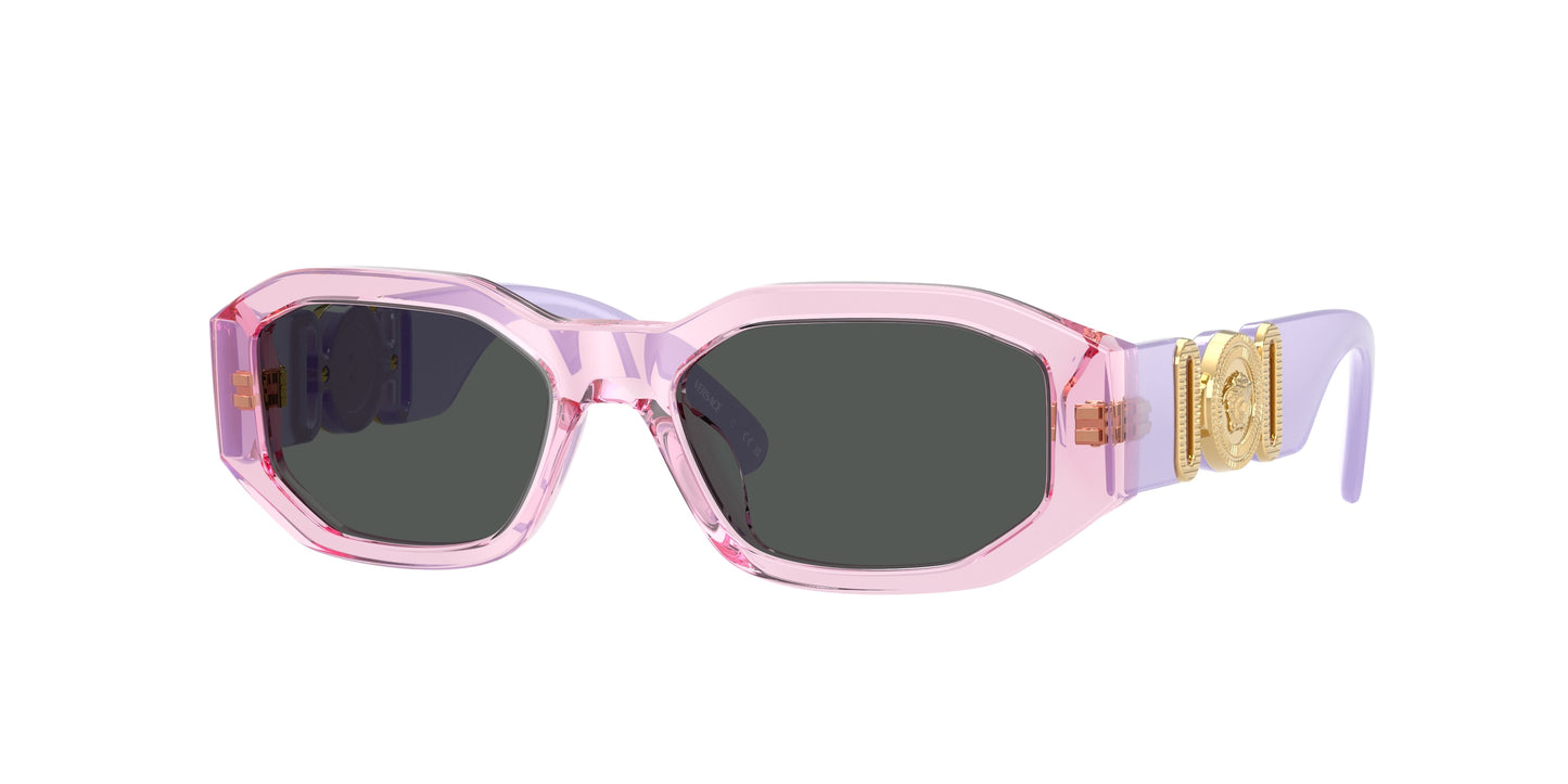 Versace Kids VK4429U Irregular Sunglasses  552687-Transparent Lavander 48-130-16 - Color Map Violet