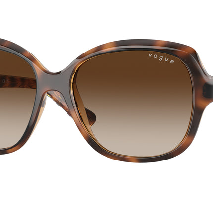 Vogue VO2871S Square Sunglasses  150813-Striped Dark Havana 56-135-16 - Color Map Brown