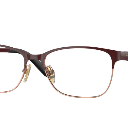 Vogue VO3940 Square Eyeglasses  5170-Top Bordeaux/Rose Gold 54-140-16 - Color Map Red