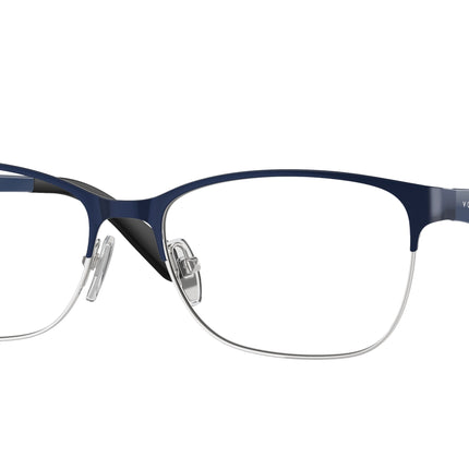 Vogue VO3940 Square Eyeglasses  964S-Top Brushed Blue/Silver 54-140-16 - Color Map Blue