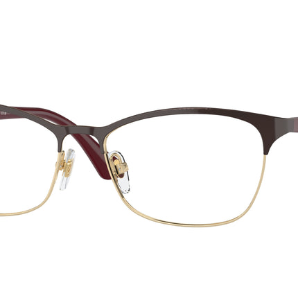 Vogue VO3987B Cat Eye Eyeglasses  986-Top Bordeaux/Pale Gold 52-135-16 - Color Map Red
