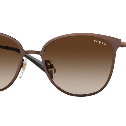 Vogue VO4002S Rectangle Sunglasses  934S13-Matte Brown 55-135-18 - Color Map Brown