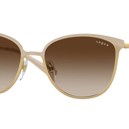 Vogue VO4002S Rectangle Sunglasses  996S13-Top Matte Beige/Brushed Gold 55-135-18 - Color Map Beige