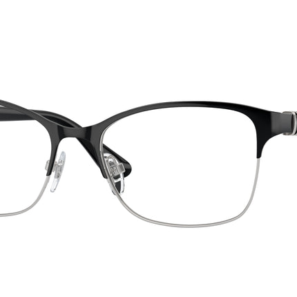 Vogue VO4050 Rectangle Eyeglasses  352-Top Black/Silver 51-135-17 - Color Map Black