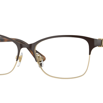 Vogue VO4050 Rectangle Eyeglasses  997-Top Brown/Pale Gold 53-140-17 - Color Map Brown