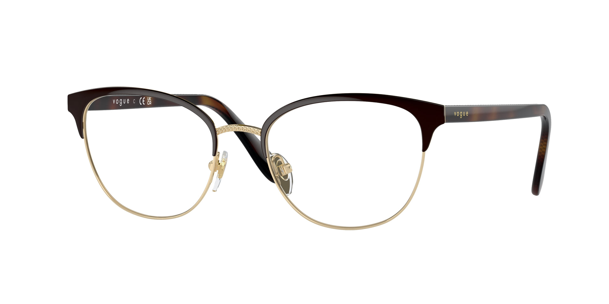 Vogue VO4088 Oval Eyeglasses  997-Brown 52-140-18 - Color Map Brown