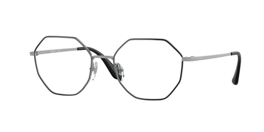 Vogue VO4094 Irregular Eyeglasses  323-Top Black/Matte Silver 52-135-18 - Color Map Black