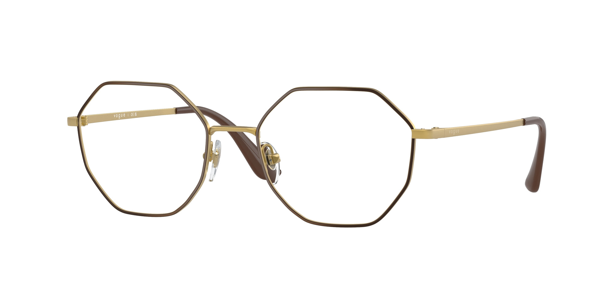 Vogue VO4094 Irregular Eyeglasses  997-Top Brown/Pale Gold 52-135-18 - Color Map Brown