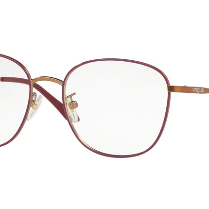 Vogue VO4124D Square Eyeglasses  5089-Top Bordeaux/Matte Rose Gold 52-140-17 - Color Map Red