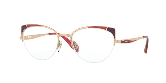 Vogue VO4153 Cat Eye Eyeglasses  5075-Top Matte Bordeaux/Rose Gold 51-135-18 - Color Map Red