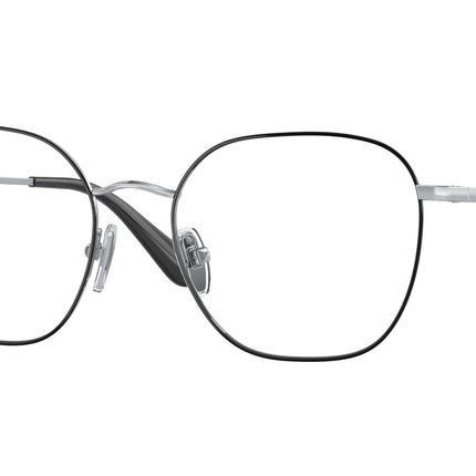Vogue VO4178 Square Eyeglasses  323-Top Black/Silver 52-135-18 - Color Map Black