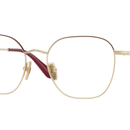 Vogue VO4178 Square Eyeglasses  5208-Top Bordeaux/Pale Gold 50-135-18 - Color Map Red
