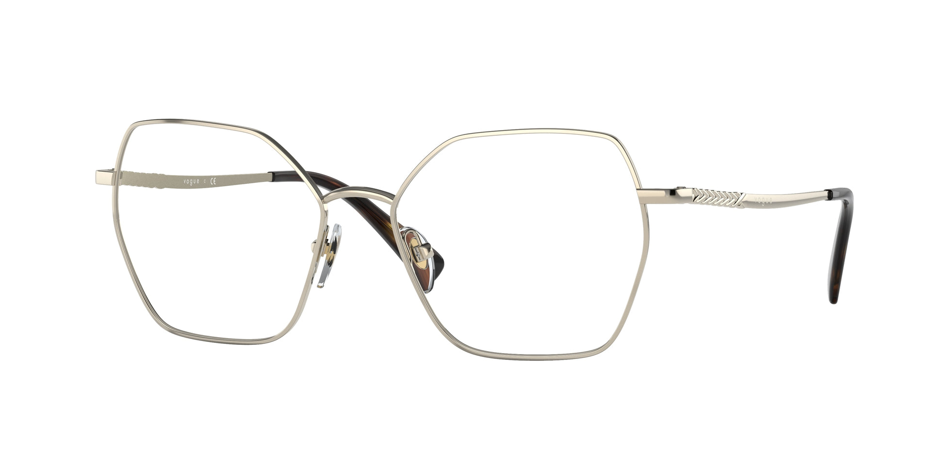 Vogue VO4196 Irregular Eyeglasses  848-Pale Gold 53-140-16 - Color Map Gold