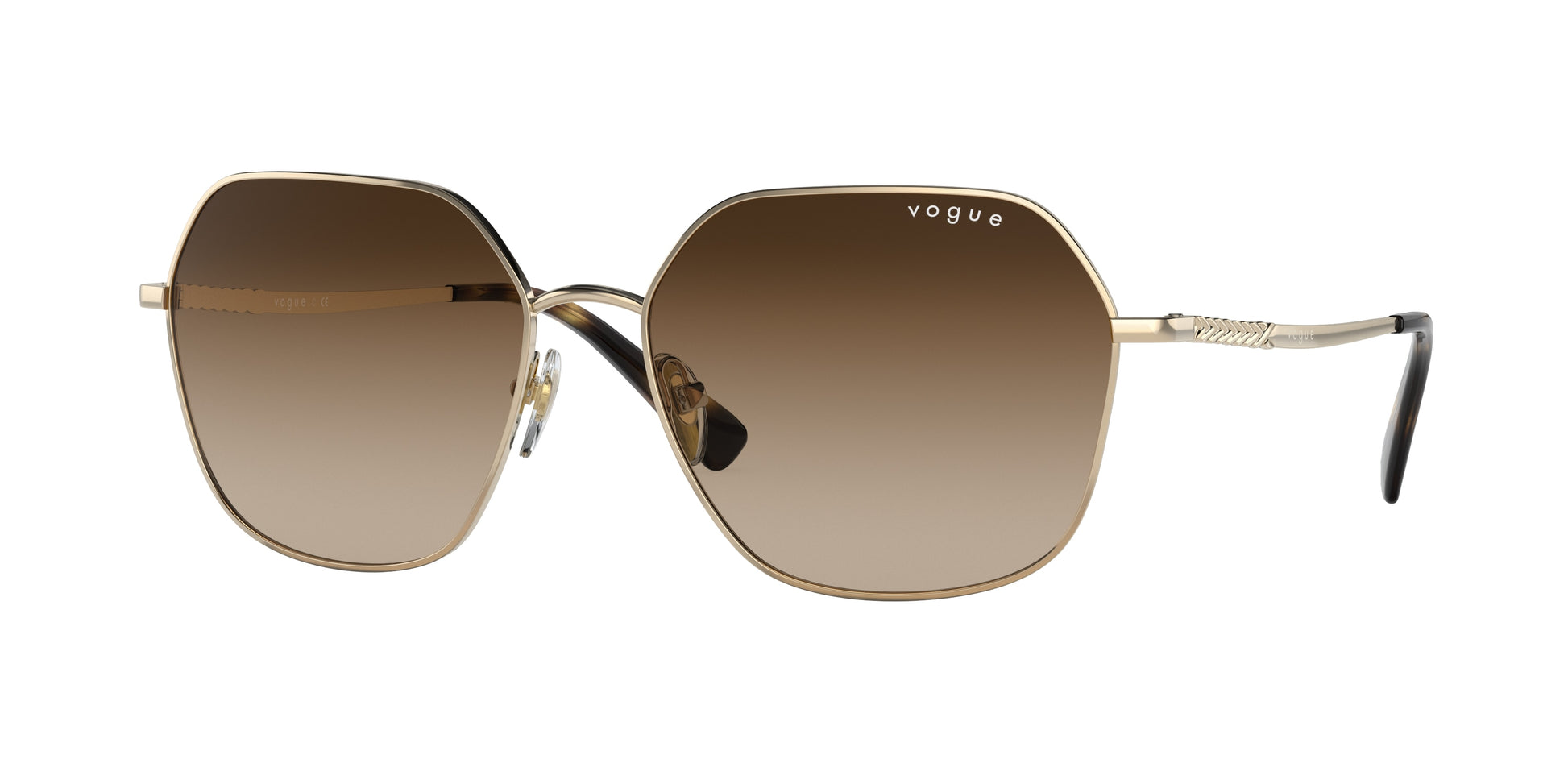 Vogue VO4198S Irregular Sunglasses  848/13-Pale Gold 58-140-16 - Color Map Gold