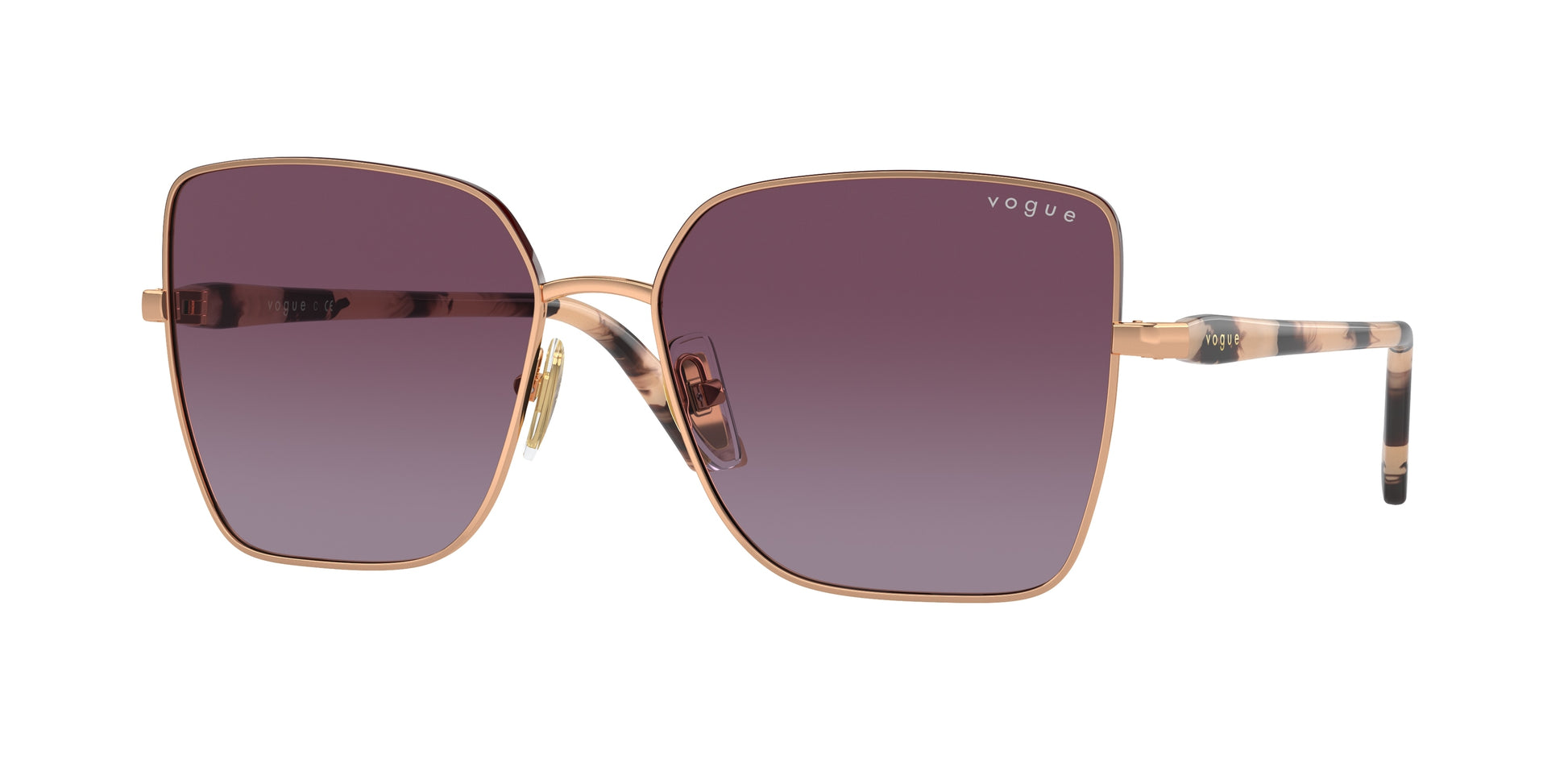 Vogue VO4199S Butterfly Sunglasses  51708H-Top Bordeaux/Rose Gold 58-140-16 - Color Map Red