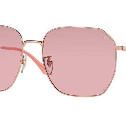 Vogue VO4215SD Irregular Sunglasses  515284-Rose Gold 58-145-17 - Color Map Gold