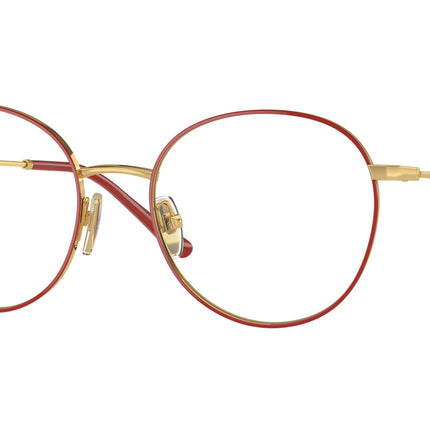 Vogue VO4280 Phantos Eyeglasses  280-Top Red/Gold 52-140-18 - Color Map Red