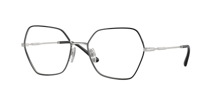 Vogue VO4281 Irregular Eyeglasses  323-Top Black/Silver 54-140-17 - Color Map Black