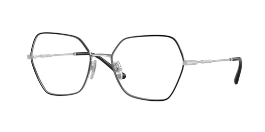 Vogue VO4281 Irregular Eyeglasses  323-Top Black/Silver 54-140-17 - Color Map Black