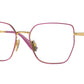 Vogue VO4283 Irregular Eyeglasses  5186-Top Fucsia/Gold 53-140-17 - Color Map Pink