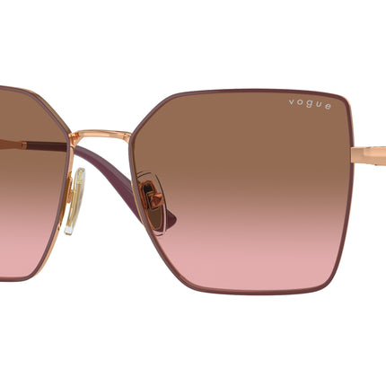 Vogue VO4284S Square Sunglasses  518214-Top Bordeaux/Rose Gold 56-140-17 - Color Map Red