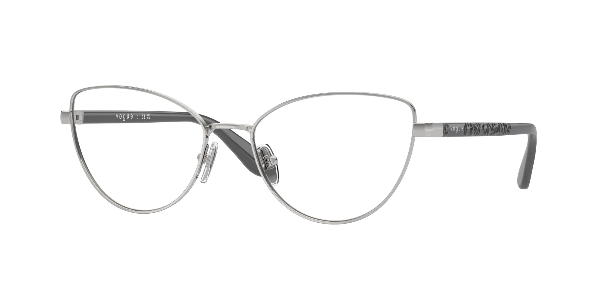 Vogue VO4285 Cat Eye Eyeglasses  323-Silver 55-135-17 - Color Map Silver