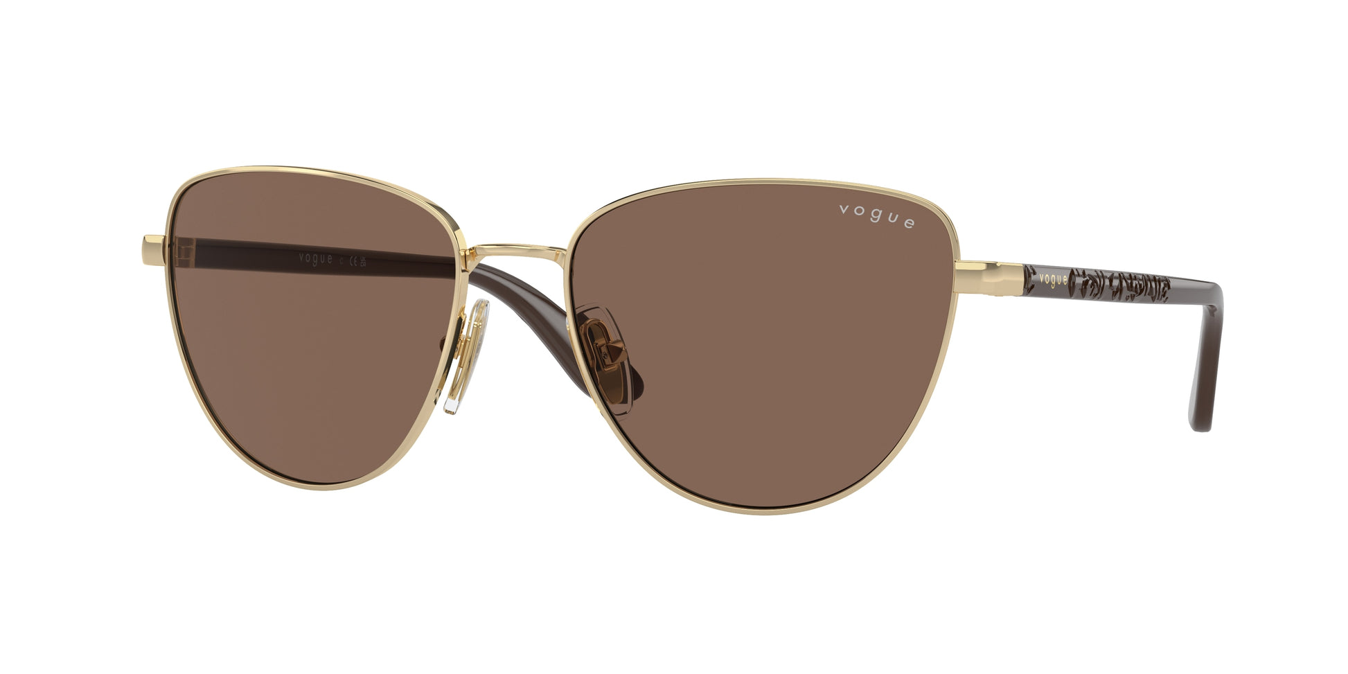 Vogue VO4286S Cat Eye Sunglasses  848/73-Pale Gold 56-135-17 - Color Map Gold