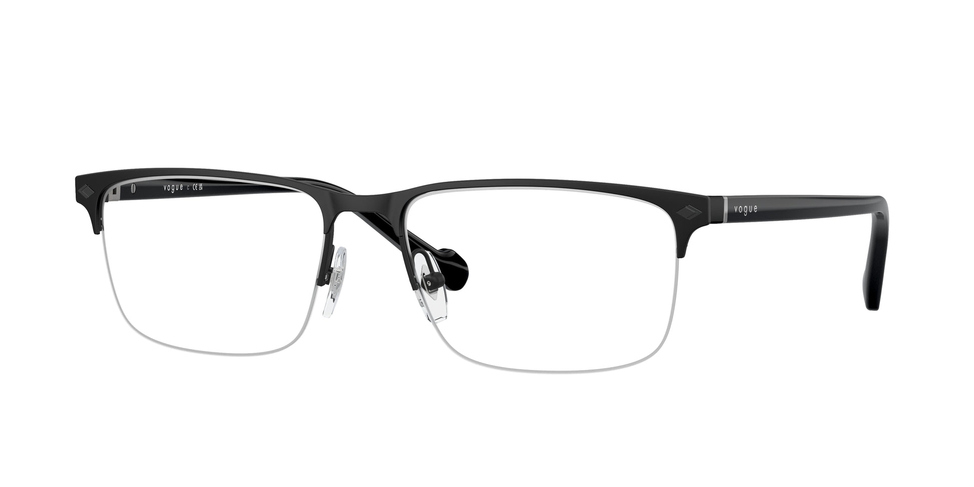 Vogue VO4292 Rectangle Eyeglasses  352S-Matt Black 56-145-17 - Color Map Black