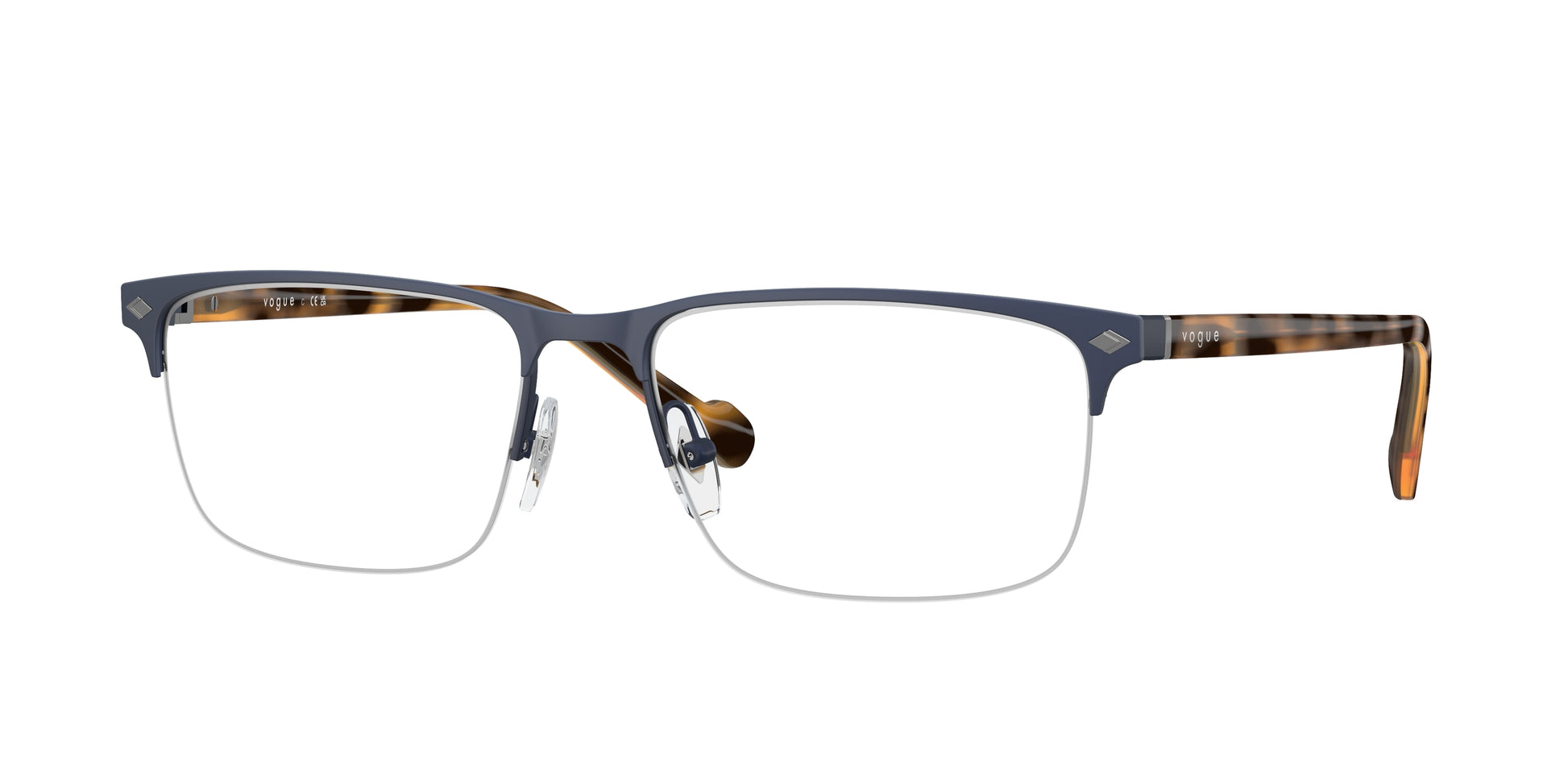 Vogue VO4292 Rectangle Eyeglasses  5189S-Matte Dark Blue 56-145-17 - Color Map Blue
