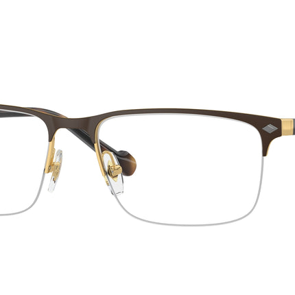 Vogue VO4292 Rectangle Eyeglasses  5190S-Top Matte Brown/Gold 56-145-17 - Color Map Brown