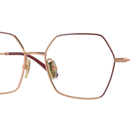 Vogue VO4297T Irregular Eyeglasses  5194-Top Bordeaux/Rose Gold 53-140-17 - Color Map Red