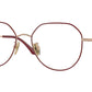 Vogue VO4301D Irregular Eyeglasses  5089-Top Fuchsia/Matte Rose Gold 55-145-18 - Color Map Pink