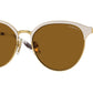 Vogue VO4303S Irregular Sunglasses  996S83-Top Matte Beige/Gold 56-140-17 - Color Map Brown
